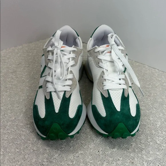 New Balance 327 Casablanca Tennis Club Shoes Green White Men’s 7 Women’s 8.5 NEW - Picture 3 of 10